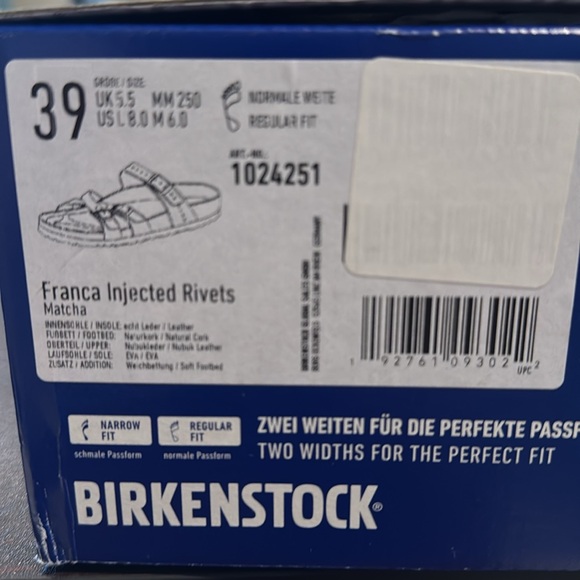 Birkenstock Franca Injected Rivets Sandals - Size 39 - Matcha - Picture 6 of 8